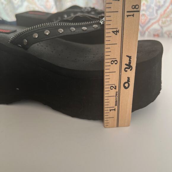 Demonia FUNN-33 Platform Black Sandals - Picture 12 of 14